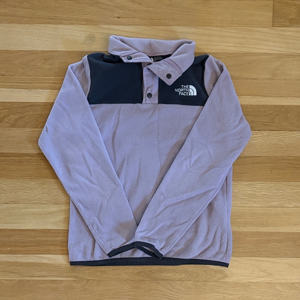 The North Face Lavender and Black Fleece Top